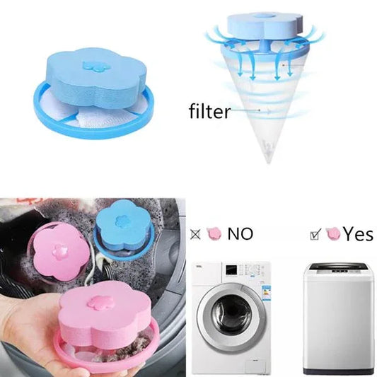 1446 Washing Machine Floating Filter Lint Mesh Bag Net Pouch Hairlint Catcher - Zidbik