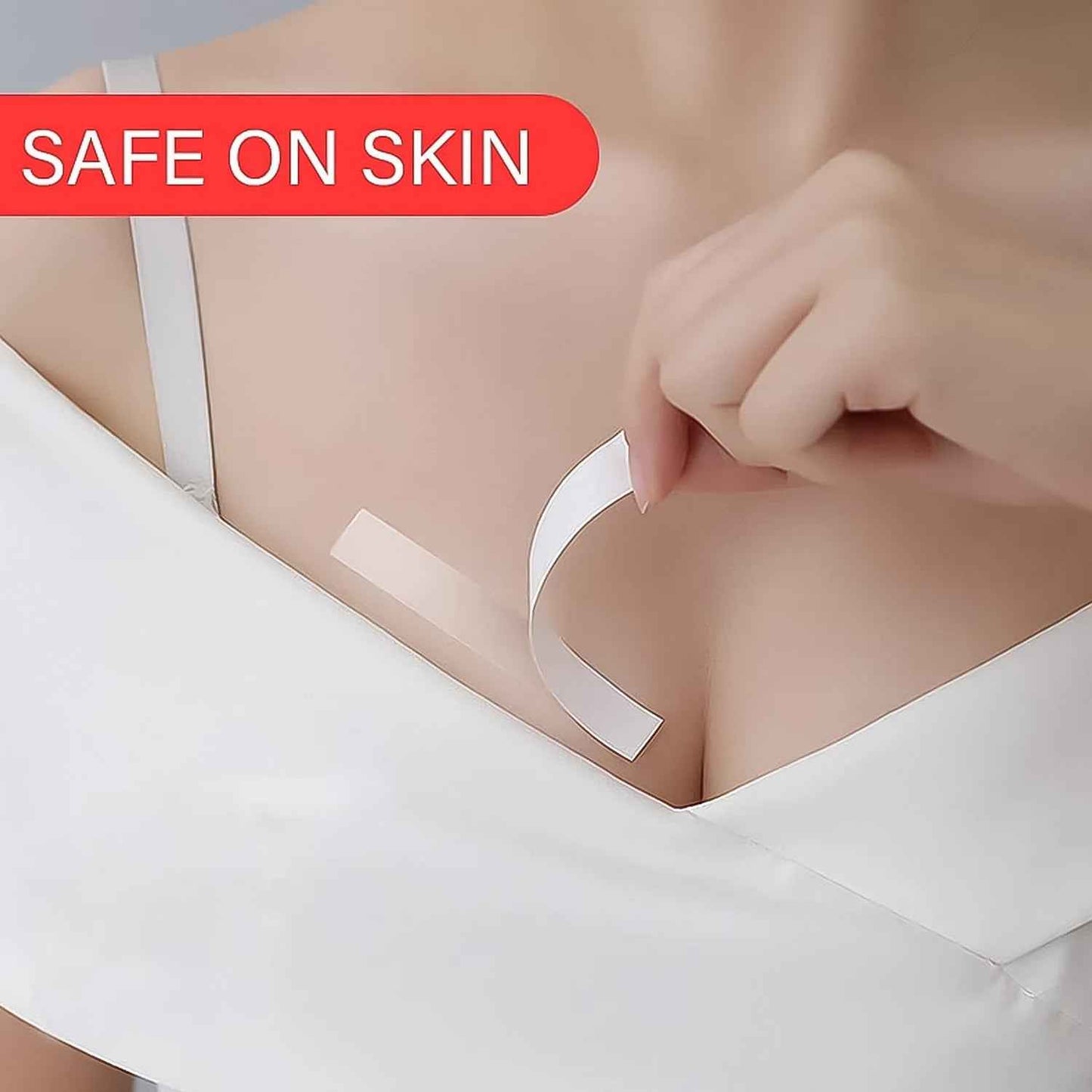 Waterproof Anti-skid Disposable Double Sided 10 Adhesive Transparent Clear Medical Tape For Lingerie (10 Pcs Set) - Zidbik