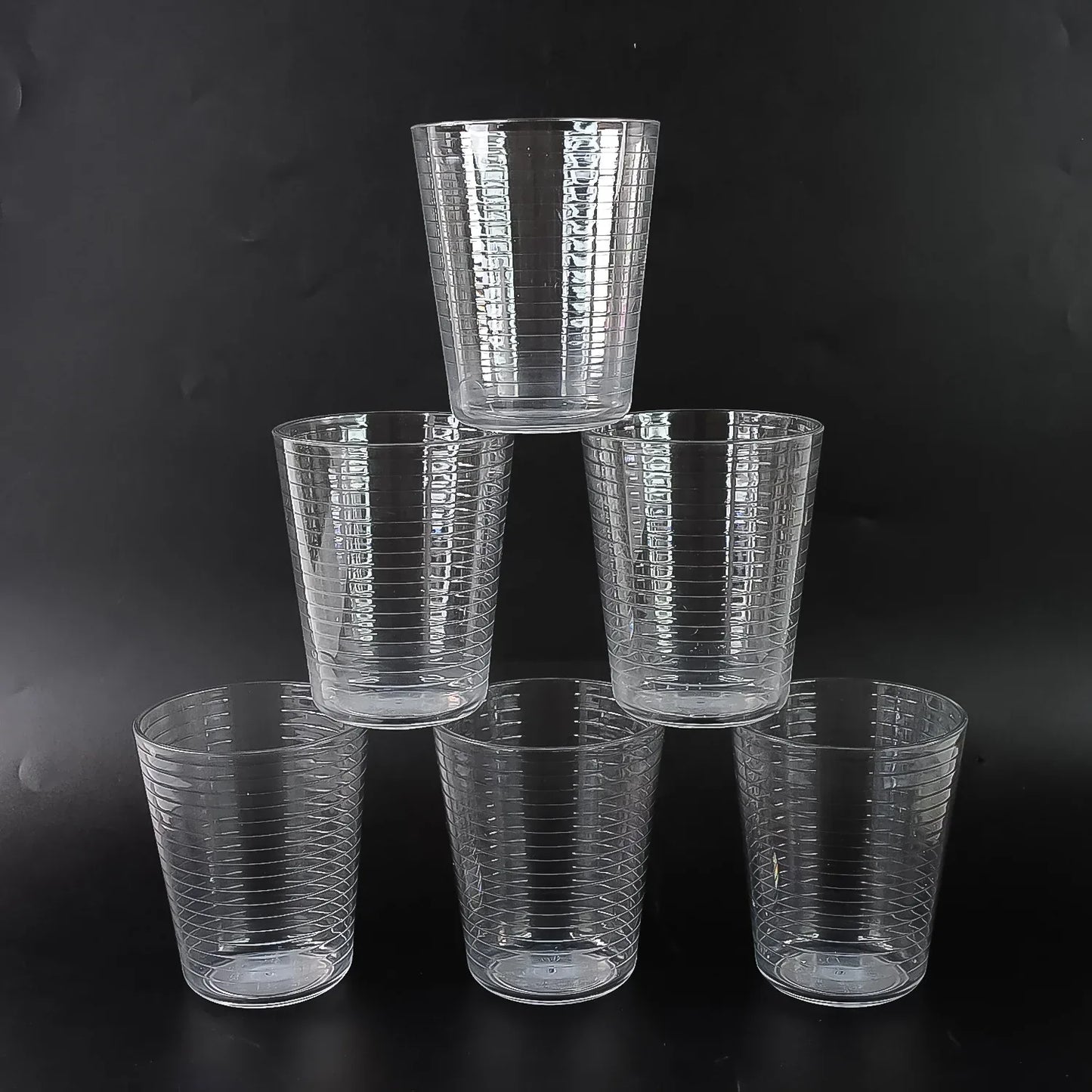 Apex Pyramid Ringo Plastic Glass 300ml Approx Durable Crystal-clear Tumbler - Zidbik