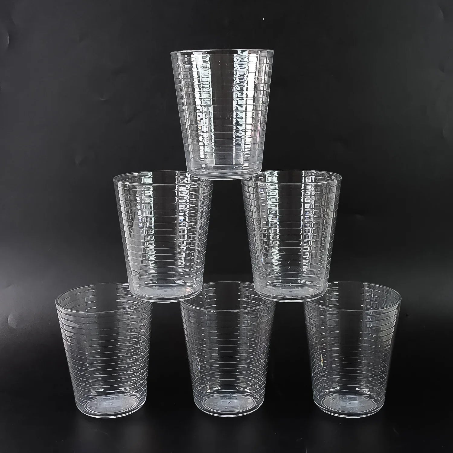Apex Pyramid Ringo Plastic Glass 300ml Approx Durable Crystal-clear Tumbler - Zidbik