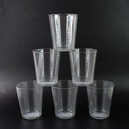 Apex Pyramid Ringo Plastic Glass 300ml Approx Durable Crystal-clear Tumbler - Zidbik