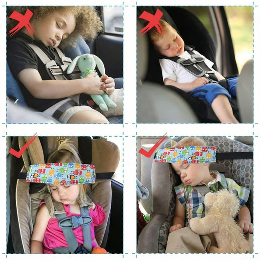 Adjustable Baby Car Seat Head Support Strap (1 Pc) - Zidbik