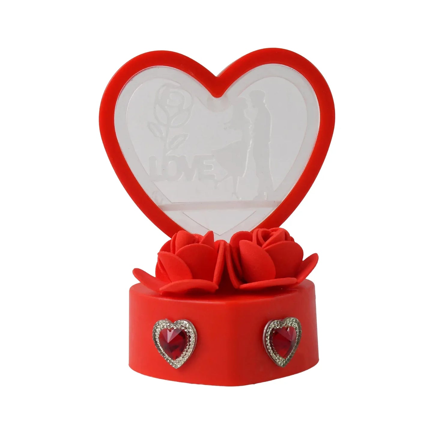 Heart-shaped Love Couple Decorative Showpiece (1 Pc) - Zidbik