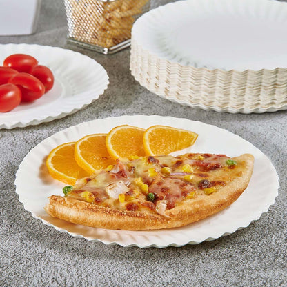 Freshee 7 Inch Round Compostable Paper Plate - 25 Pcs Pack - Zidbik