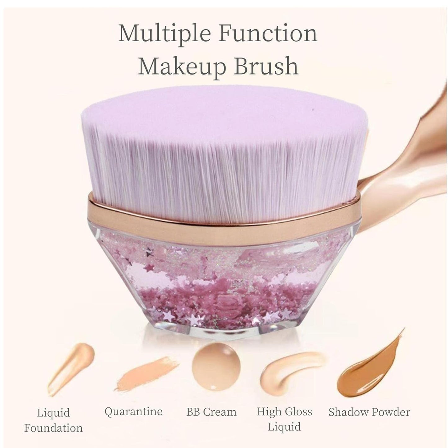 Glitter Cosmetic Brush With Starry Gel Base (1 Pc) - Zidbik
