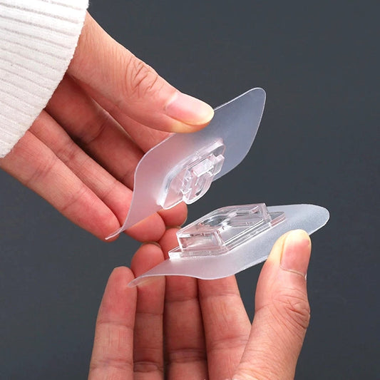 1746 Adhesive Plastic Wall Hooks Heavy Duty Hooks ( 1 Pair ) - Zidbik