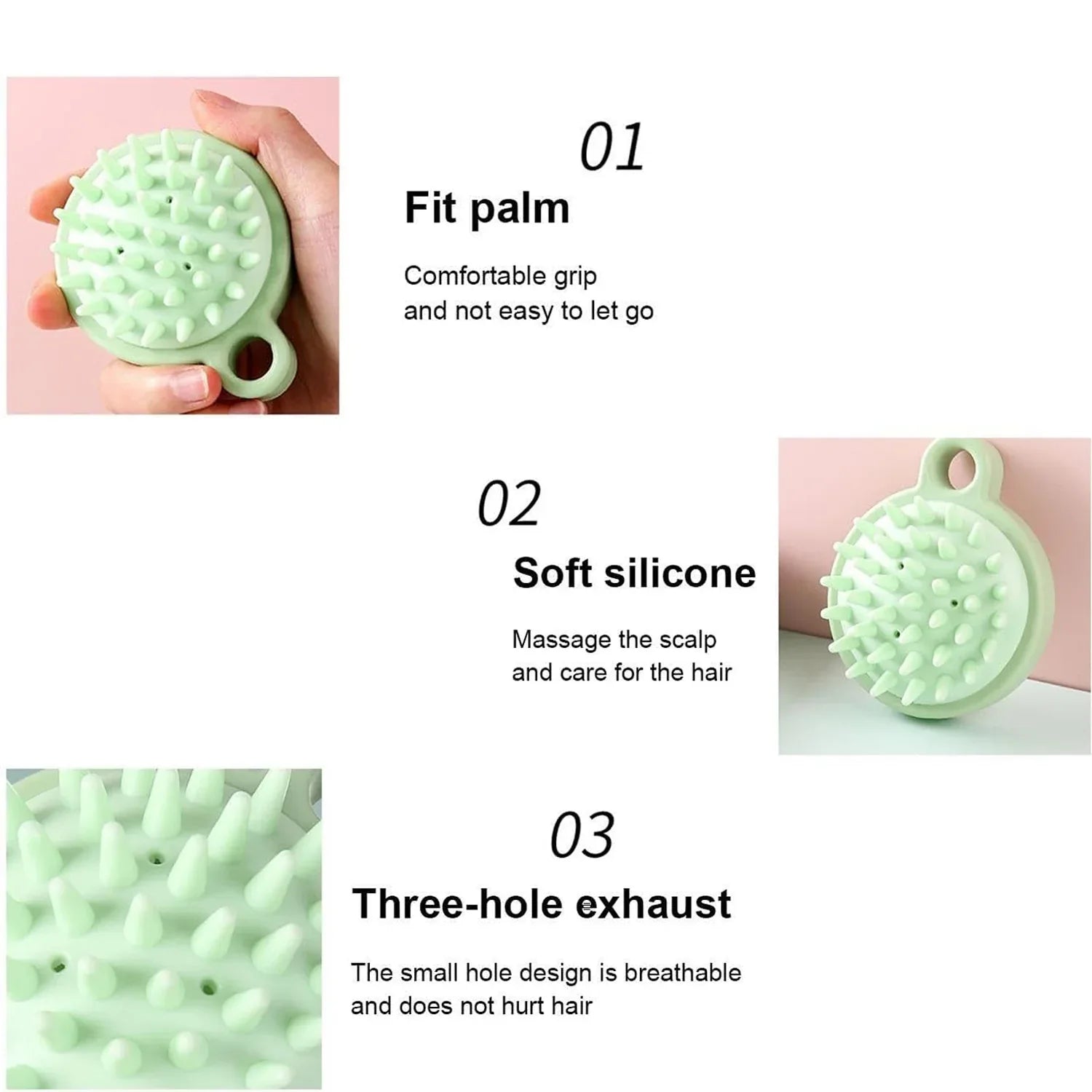 Comb Scalp Massage Brush Hair Brush Hair Comb Shower Brush Bath Massage Brush Small Portable Brush Washable Massage Comb Bath Shampoo Massages Effectively Remove Loose Short Hair - Zidbik