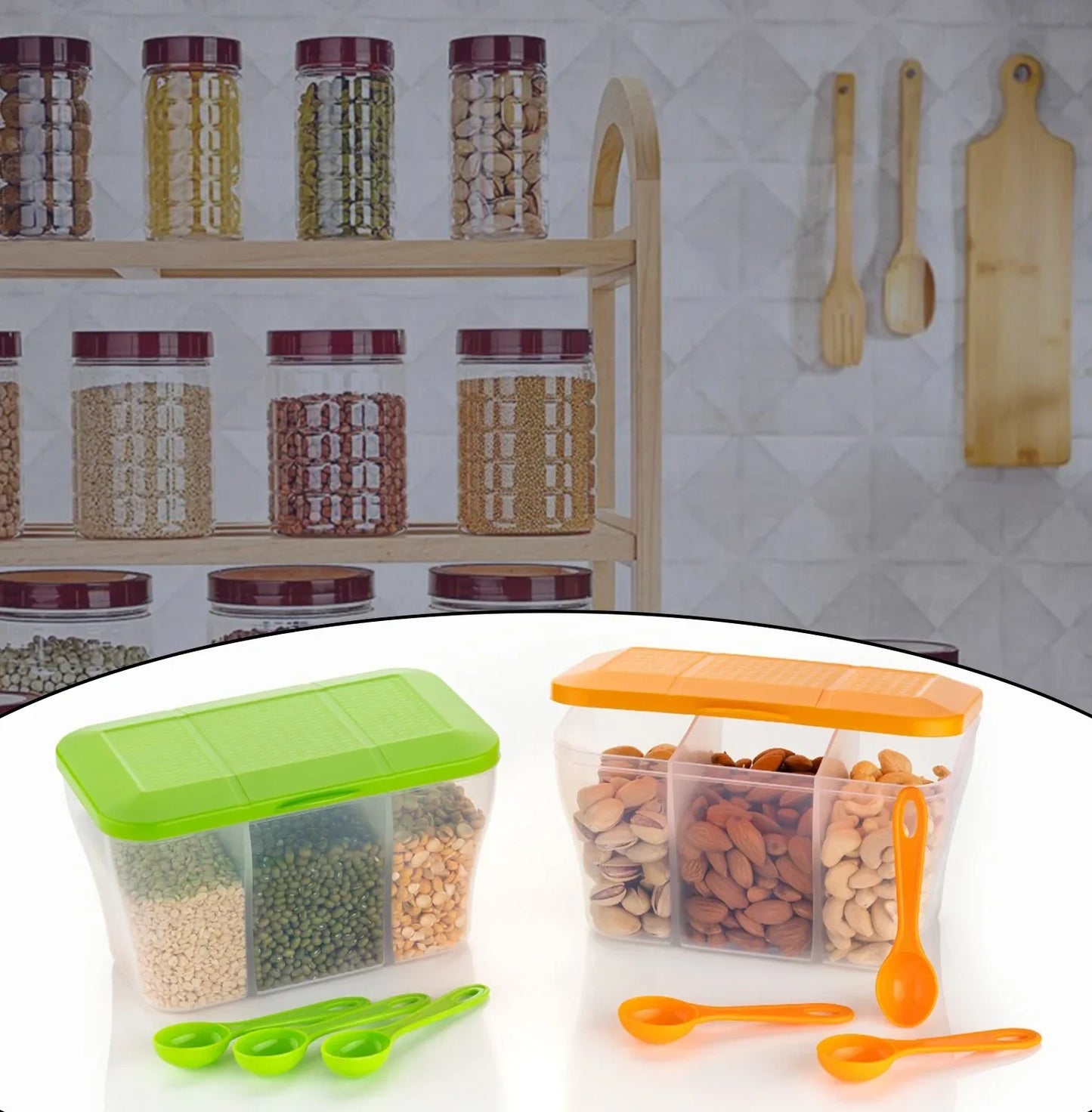 2625 Plastic Square Storage Organiser Container (750ml Capacity) - Zidbik
