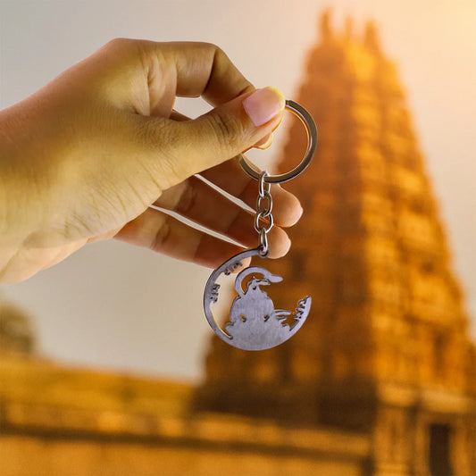 Devotional Jai Shri Ram Metal Keychain - (1 Pc) - Zidbik