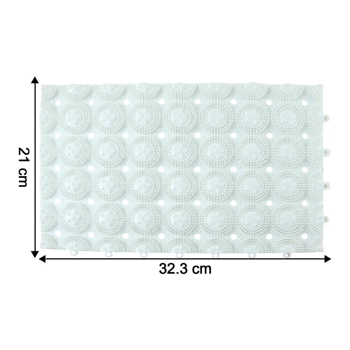 Anti-slip Bathroom Massage Mat With Suction Cups (33 21 Cm 4 Pc) - Zidbik
