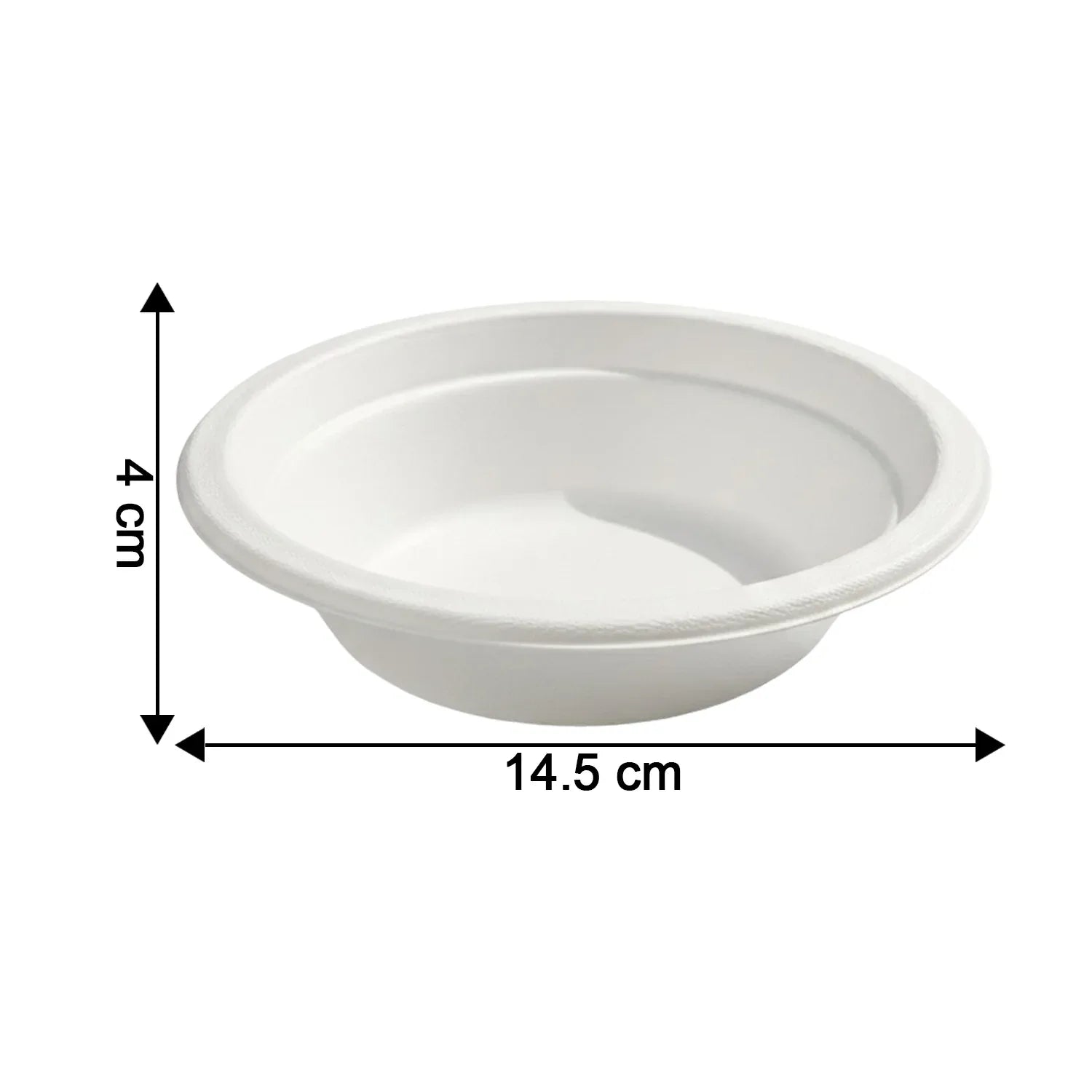 Vegnar Disposable Food Serving Bowl Set Of 10 Pieces 360 Ml Capacity - Zidbik