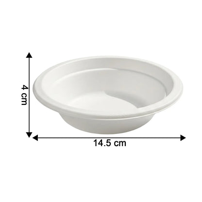Vegnar Disposable Food Serving Bowl Set Of 10 Pieces 360 Ml Capacity - Zidbik