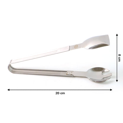 Stainless Steel Multipurpose Serving Tong  2-in-1 Pasta  Salad Tong (1 Pc) - Zidbik