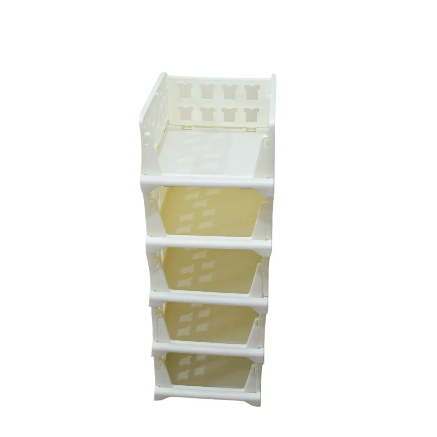 7888 5 Layer Stackable Multifunctional Storagefor Clothes Foldable Drawer Shelf Basket Utility Cart Rack Storage Organizer Cart For Kitchen Pantry Closet Bedroom Bathroom Laundry (5 Layer 1 Pc) - Zidbik