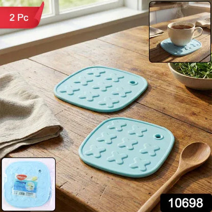 Heat Resistant Multipurpose Cup Coaster Hot Pot Pad Set (2 Pc) - Zidbik