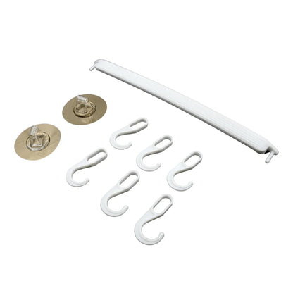 7456 1pc Bath Towel Hanger Wall Mount Towel Hanger Wall Towel Shelf Towel Hanging Rack Kitchen Towel Holder Towel Hanging Hook - Zidbik