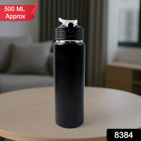 Stainless Steel Sports Water Bottle (Approx 500ml) - Zidbik