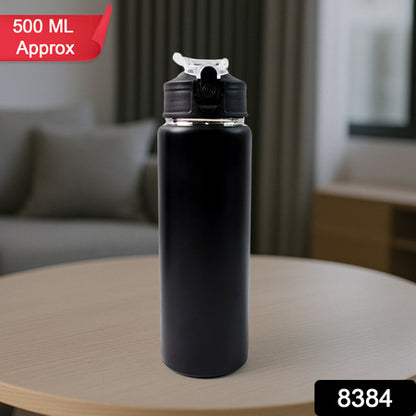 Stainless Steel Sports Water Bottle (Approx 500ml) - Zidbik