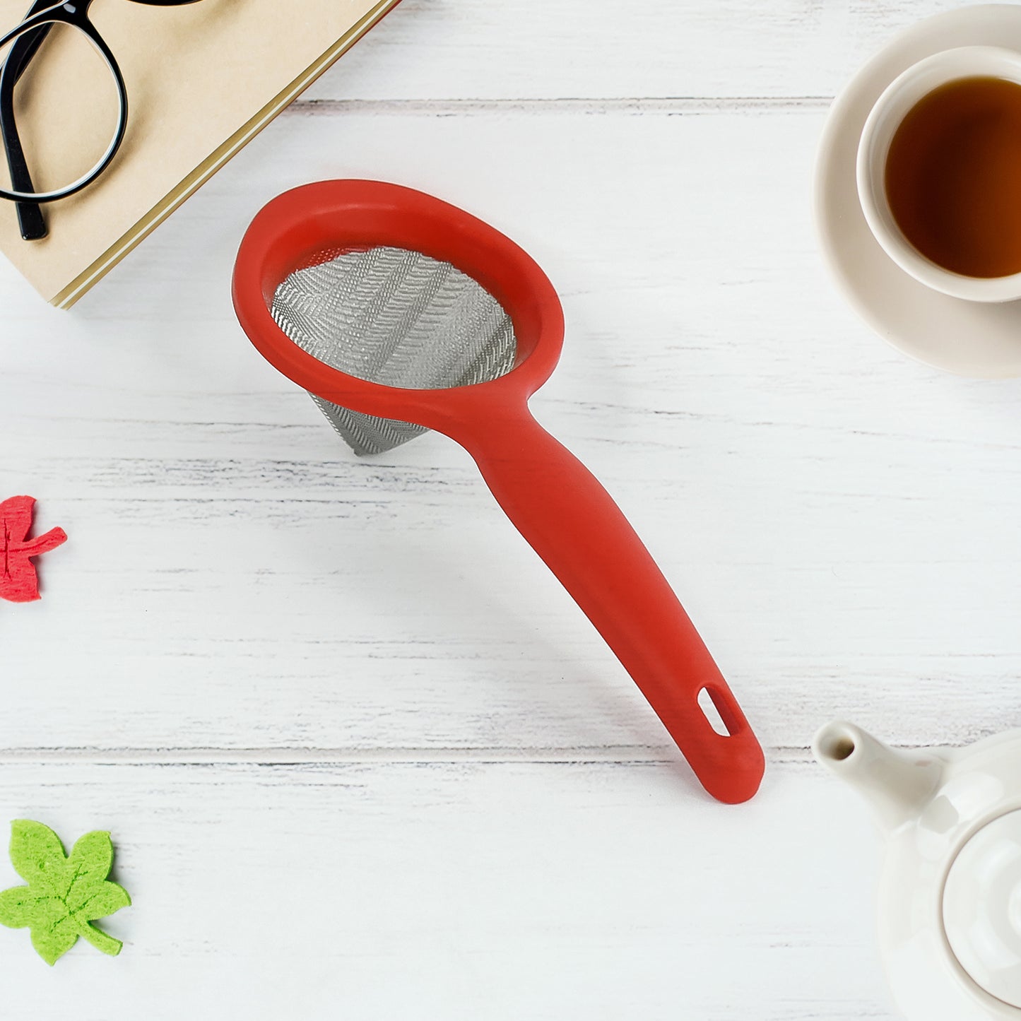 Apex Premium Green Tea Strainer With Fine Stainless Steel Mesh - Zidbik