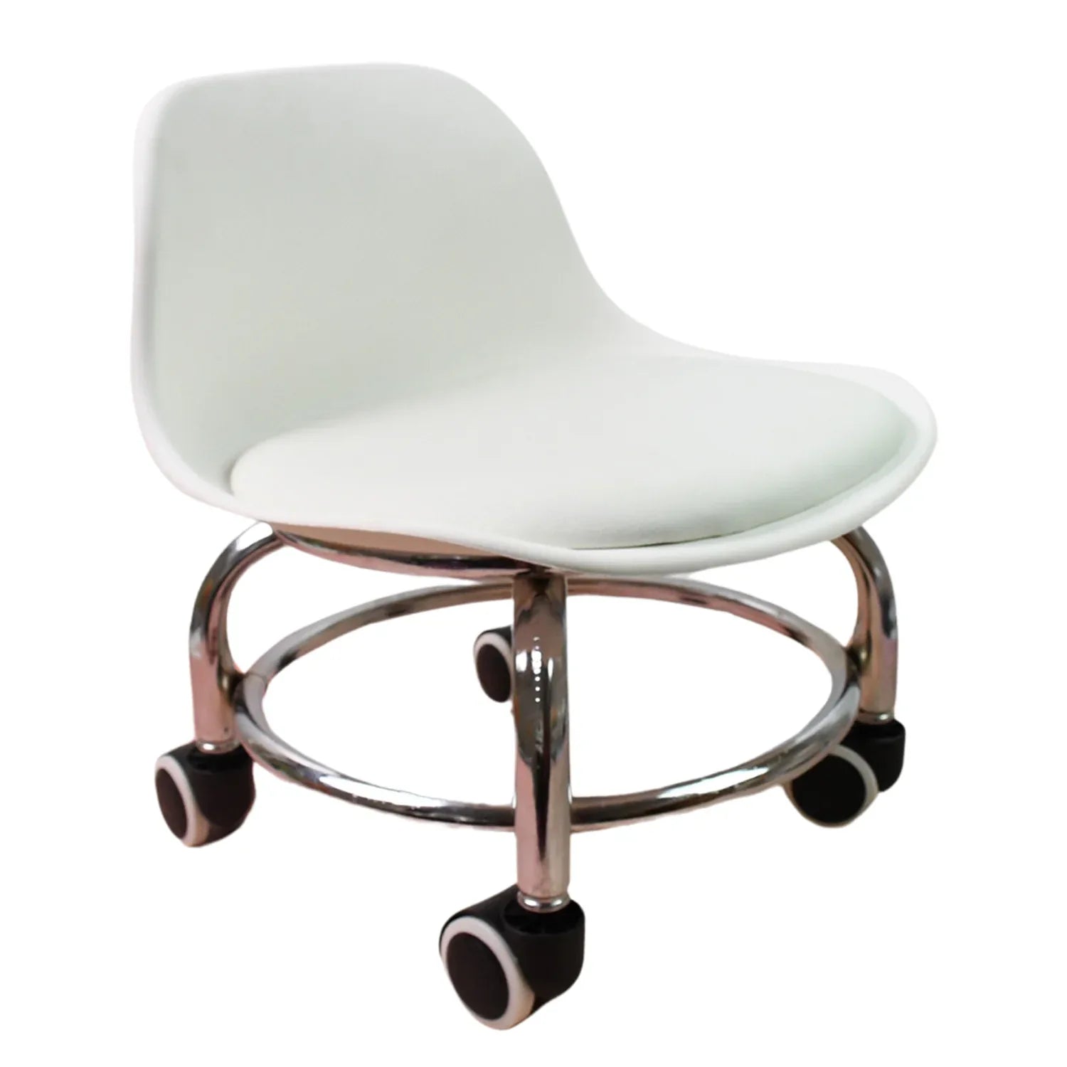 4054 Low Round Rolling Stool With Wheels Pedicure Stool For Fitness Office Garage Home Garden Furniture Benches Stools Multi-color (1 Pc) - Zidbik
