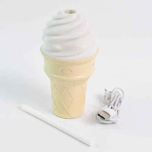 Ice Cream Cone Shape Air Freshener Humidifier (1pc Cream Color) - Zidbik