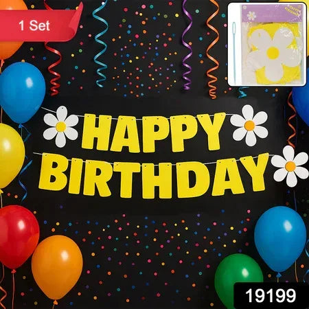 Happy Birthday Party Decoration Banner Set - Zidbik