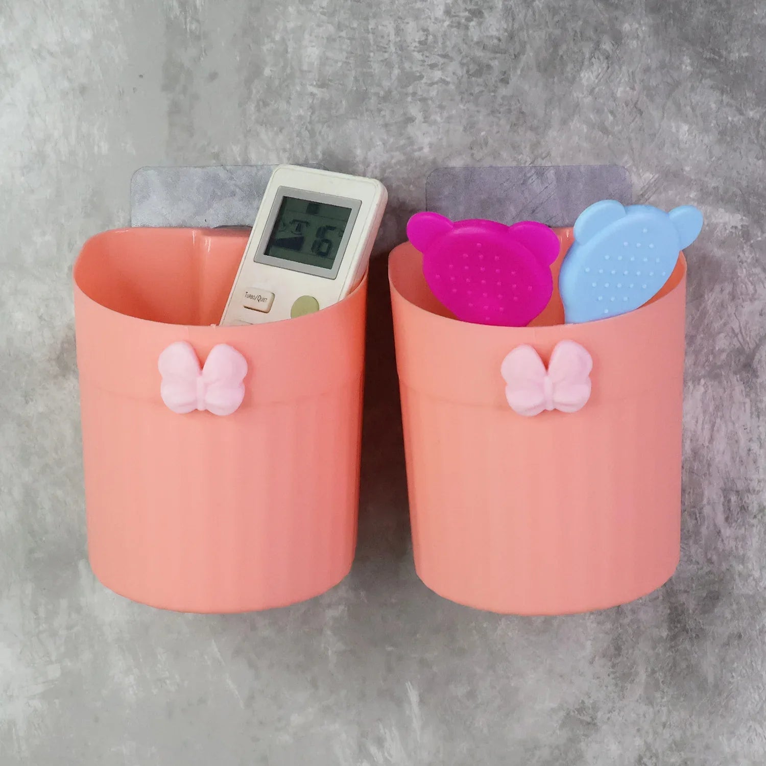 Premium Wall-mounted Toothbrush Holder With Butterfly Design (2 Pc) - Zidbik