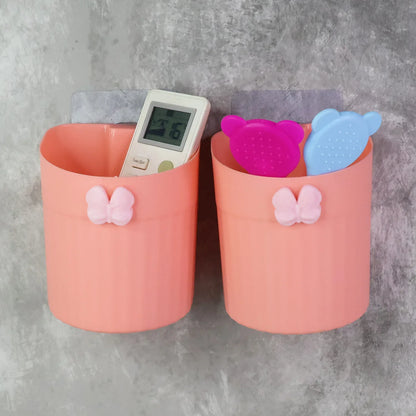 Premium Wall-mounted Toothbrush Holder With Butterfly Design (2 Pc) - Zidbik