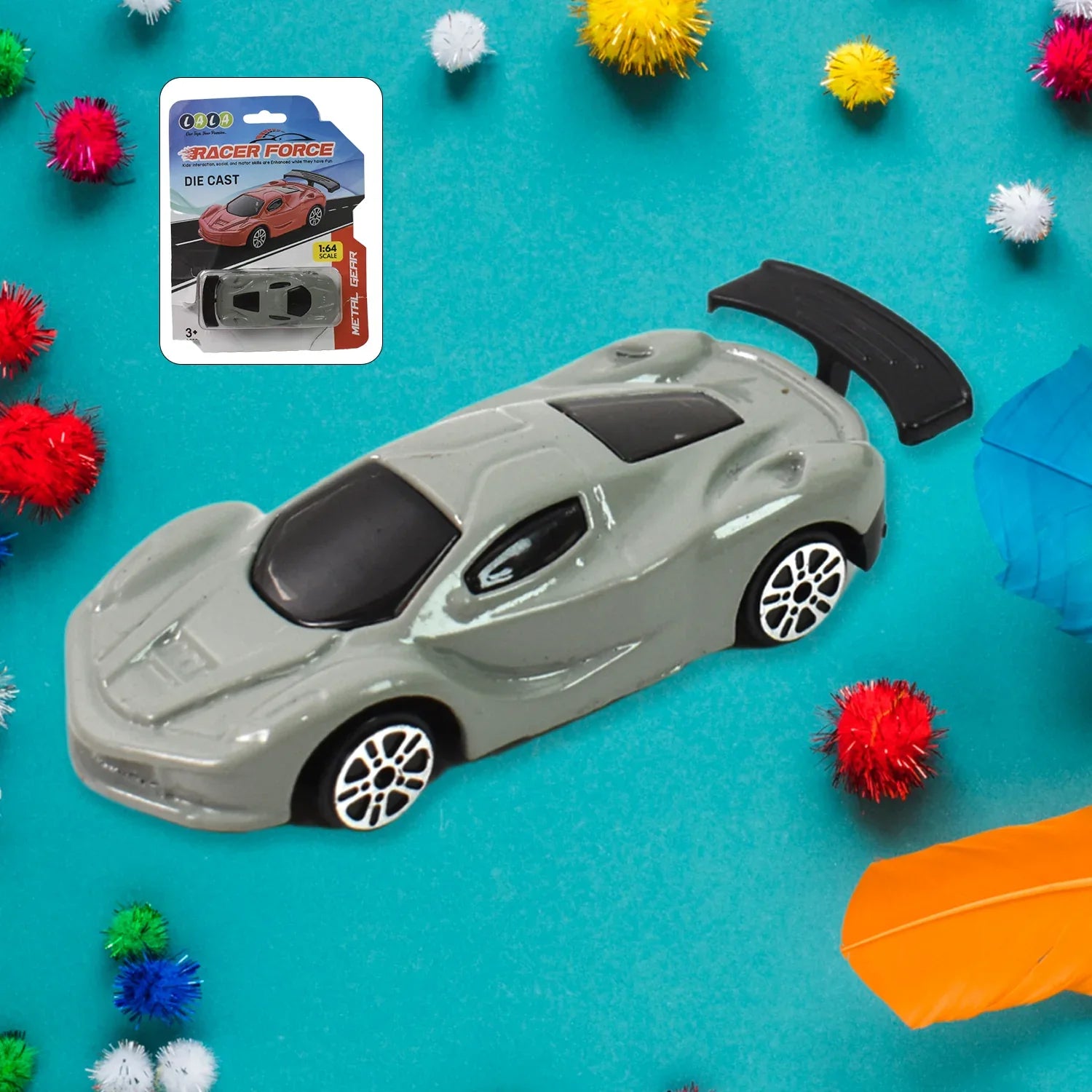 Metal Mini Car Toy Free Wheel Toy Vehicle (Multicolor 1 Pc) - Zidbik
