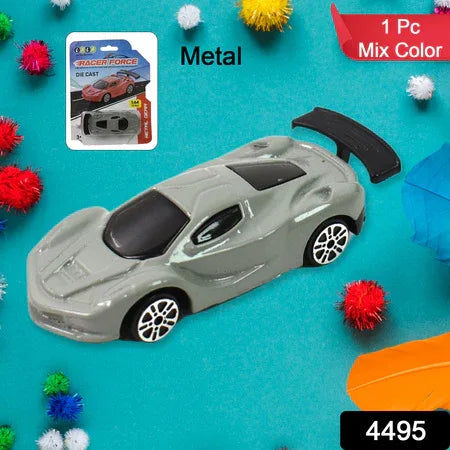 Metal Mini Car Toy Free Wheel Toy Vehicle (Multicolor 1 Pc) - Zidbik