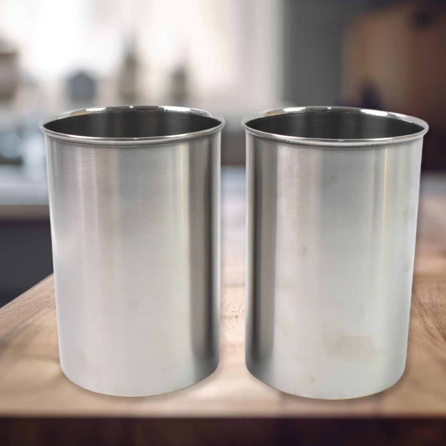 Multipurpose Stainless Steel Airtight Containers With See Through Lid (2 Pc Set  1000 Ml) - Zidbik
