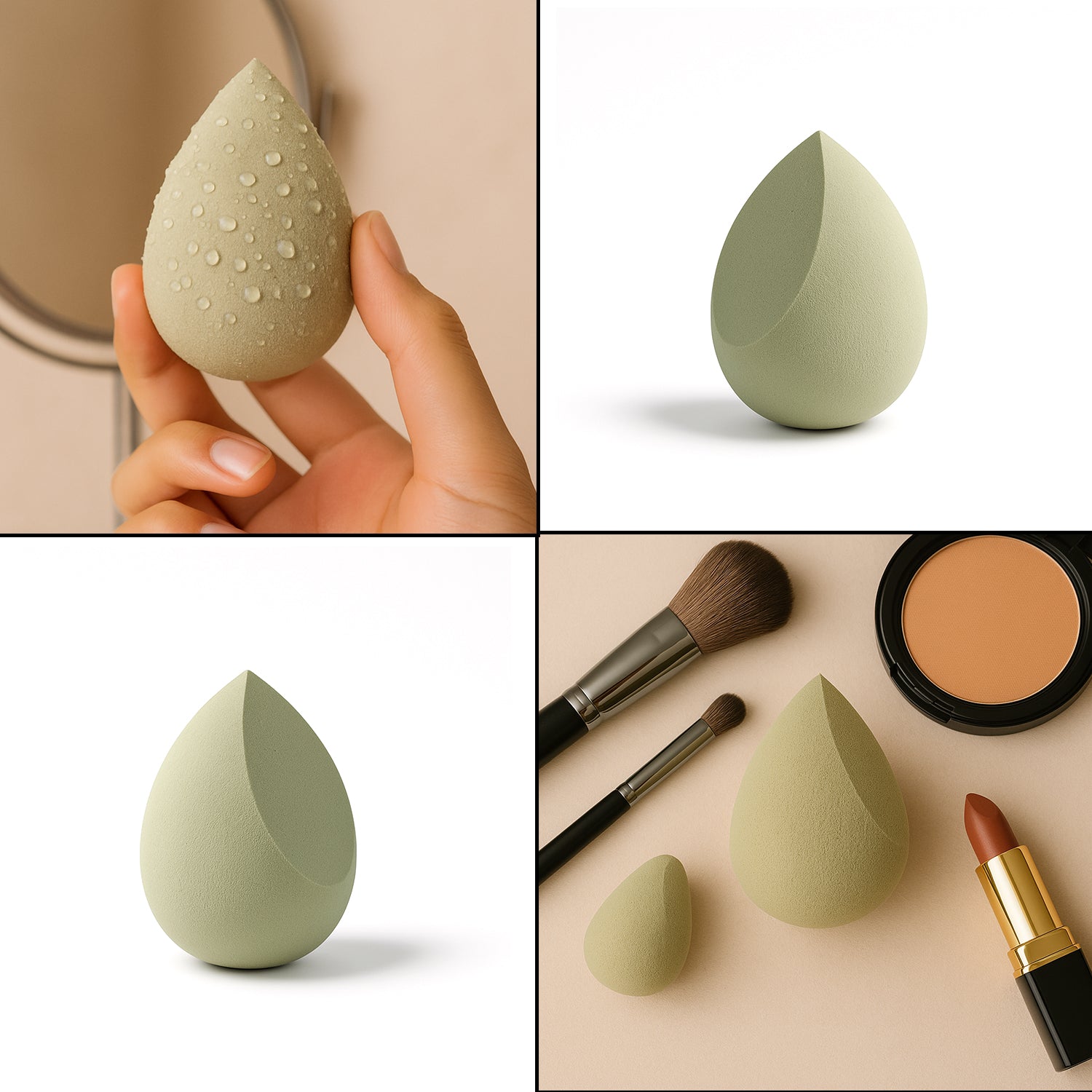 Makeup Sponge For Blending Liquid Foundations Powders And Creams (Multicolor  1 Pc) - Zidbik