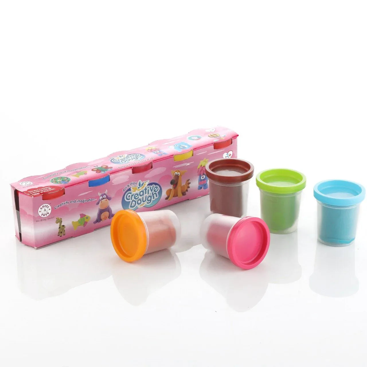 1915 Non-toxic Creative 50 Dough Clay 5 Different Colors (Pack Of 5 Pcs) - Zidbik