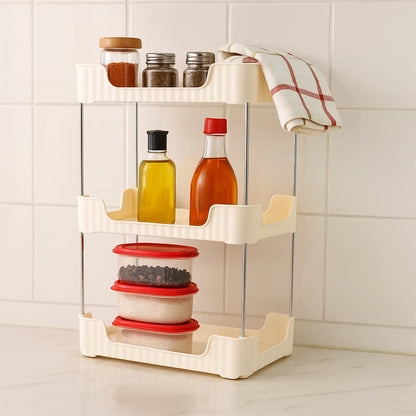 3-tier Multipurpose Storage Organizer Rack Shelf (1 Set) - Zidbik
