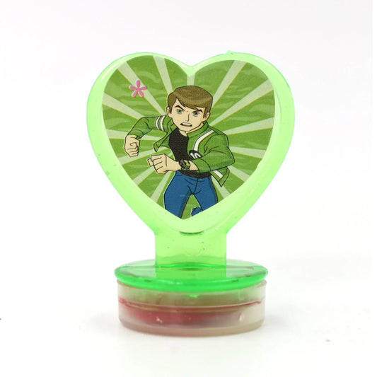 4804 Unique Cartoon Character Heart Shape Stamps 6 Pieces For Kids Motivation And Reward Theme Prefect Gift For Teachers Parents And Students (Multicolor) - Zidbik