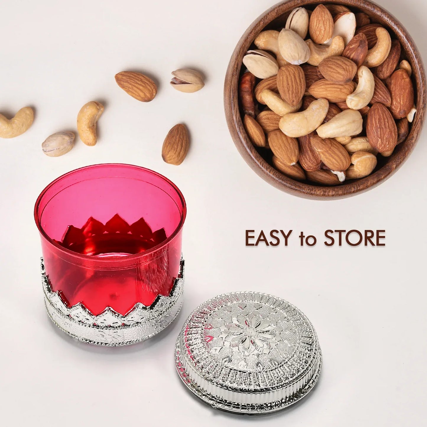 5203 Diamond Design Dryfruit Storage Container Or Storage Box - Zidbik