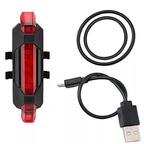 1561 Rechargeable Bicycle Front Waterproof Led Light (Red) - Zidbik