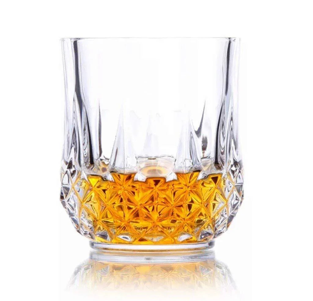 2341 Heavy Unbreakable Stylish Look Fully Transparent Glasses Set 250ml (6pcs) - Zidbik