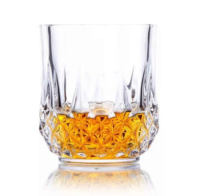 2341 Heavy Unbreakable Stylish Look Fully Transparent Glasses Set 250ml (6pcs) - Zidbik