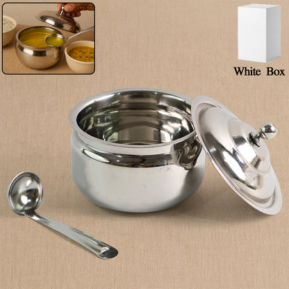 Premium Stainless Steel Ghee Pot - Zidbik
