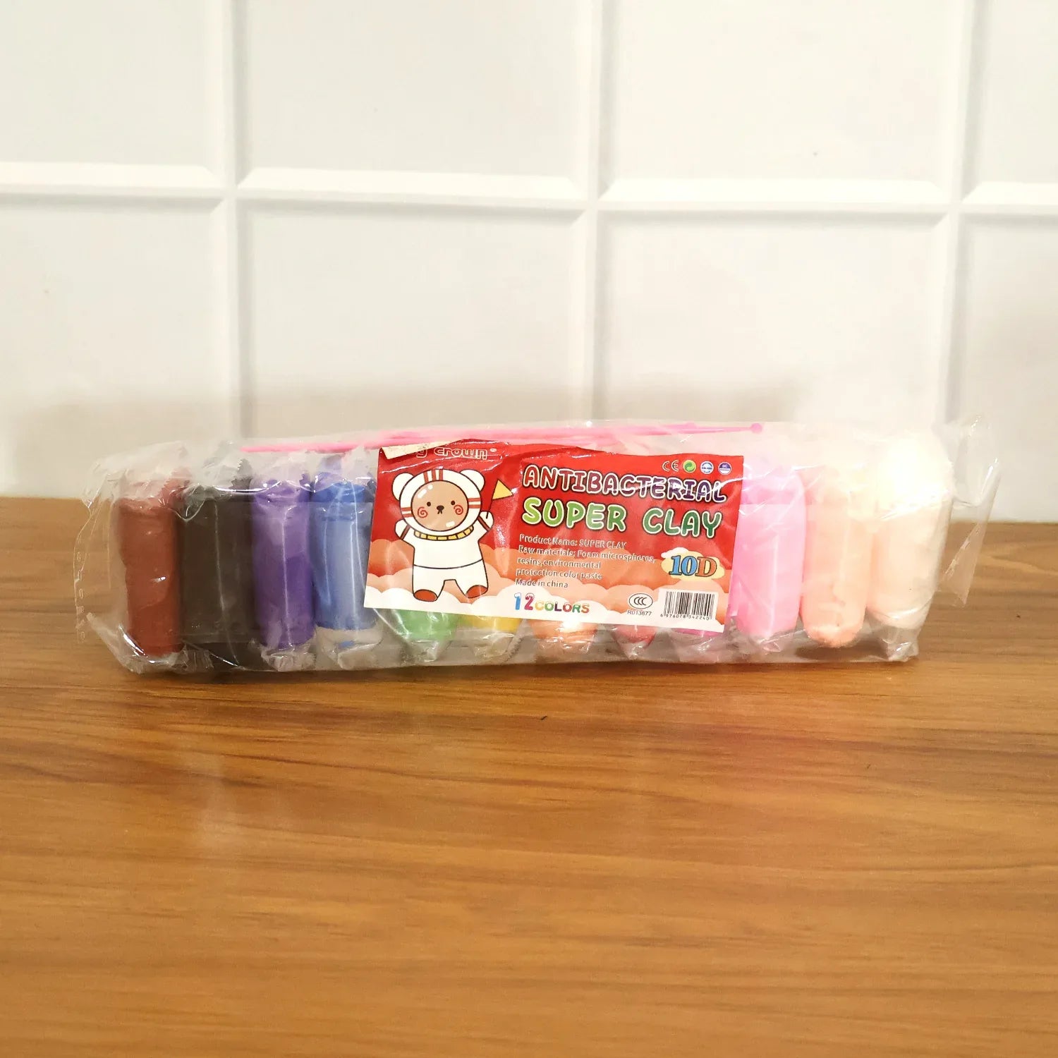 Kids 12 Color Antibacterial Super Clay Set For Creative Play (1 Set) - Zidbik