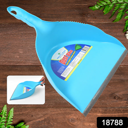 Heavy Plastic Dustpan With Handle (1 Pc) - Zidbik