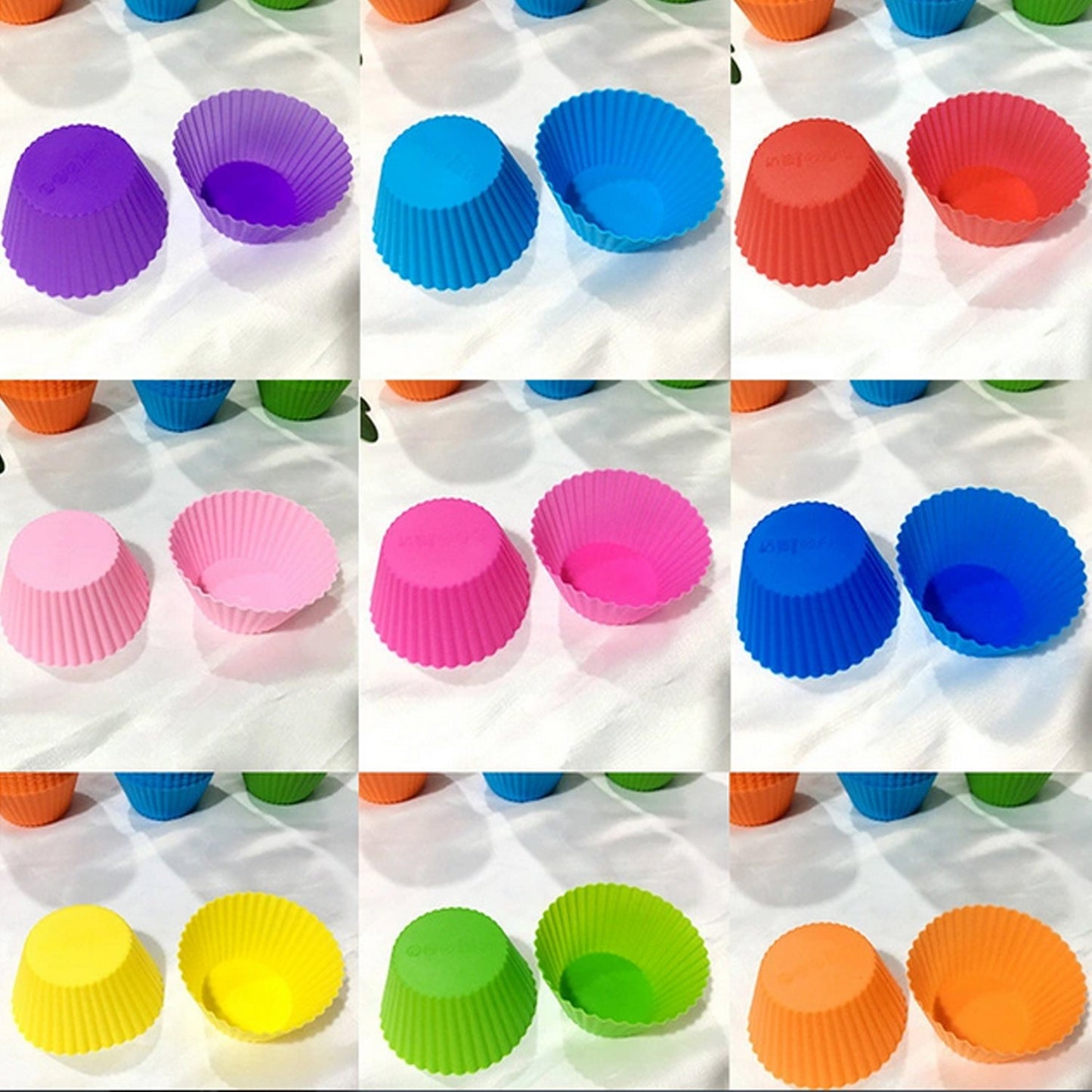 0700 Silicone Cupcake Shaped Baking Mold Fondant Cake Tool Chocolate Candy Cookies Pastry Soap Moulds - Zidbik