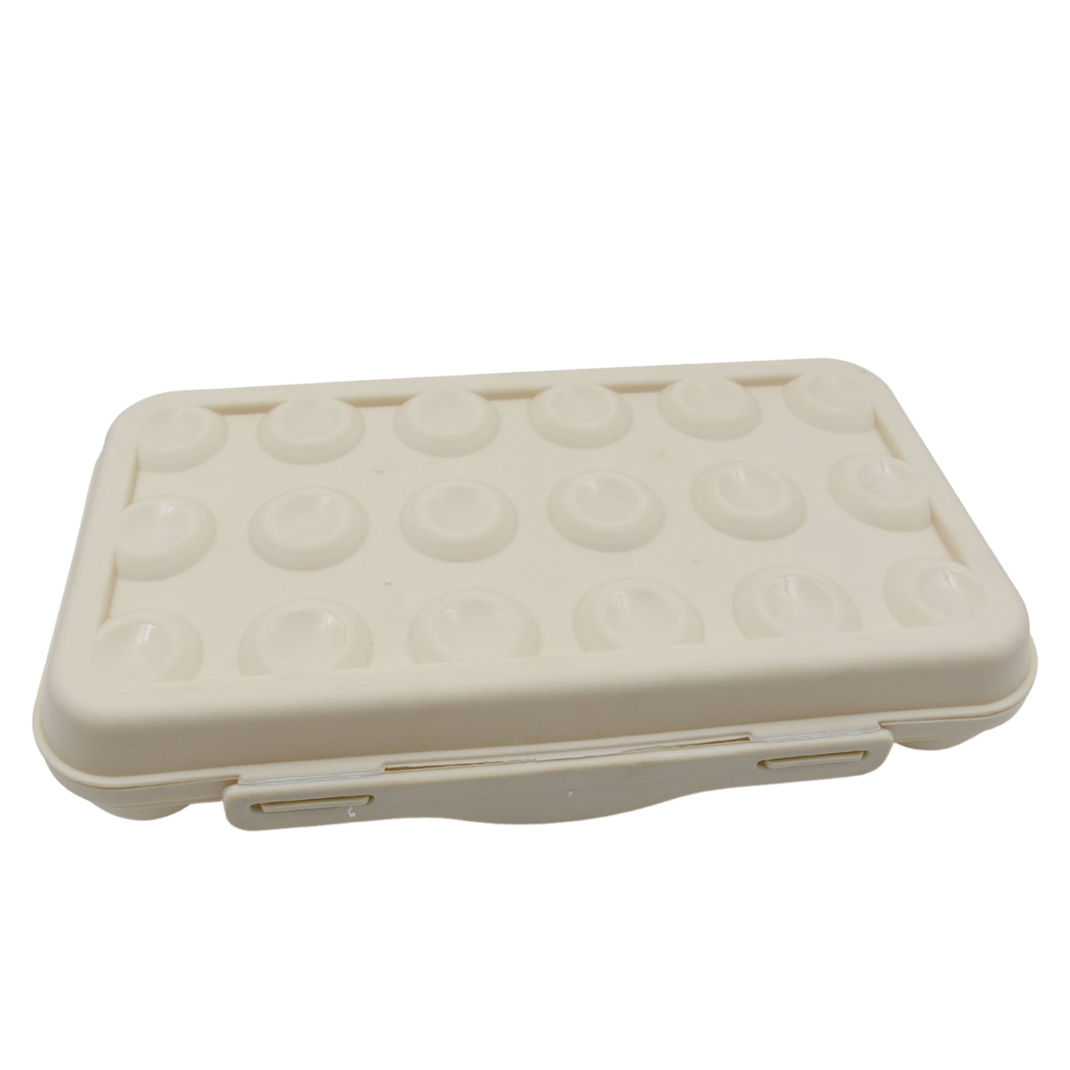 5727 18 Grid Egg Holder Storage Shock-proof Egg Container With Buckle Egg Carrier Egg Tray Egg Shelter Effective Full Seal Egg House Use For Fridge Camping Kitchen - Zidbik