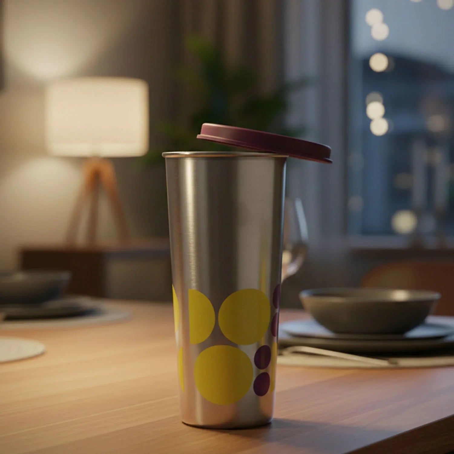 Supermom 600 Ml Stainless Steel Printed Travel Tumbler (1 Pc) - Zidbik