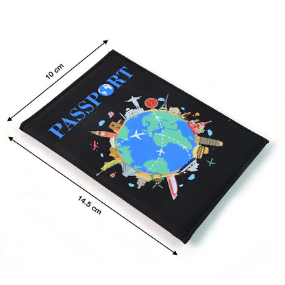 Stylish Printed Passport Holder Cover (1 Pc) - Zidbik