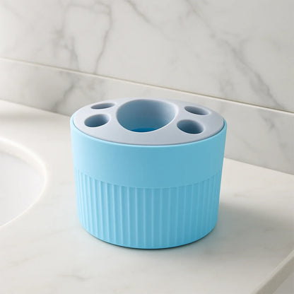 Multipurpose Bathroom Toothbrush And Utility Holder Stand With Multiple Slots (1 Pc) - Zidbik