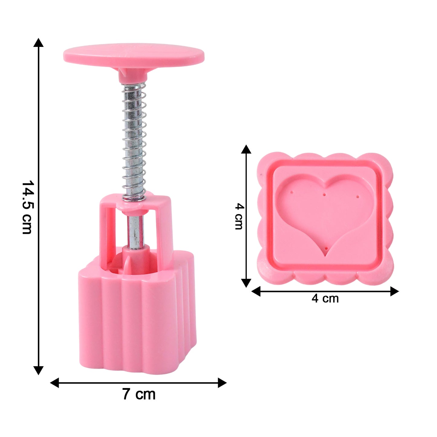 Multipurpose Cookie Biscuit Stamp Mold Set With Press Handle - Zidbik