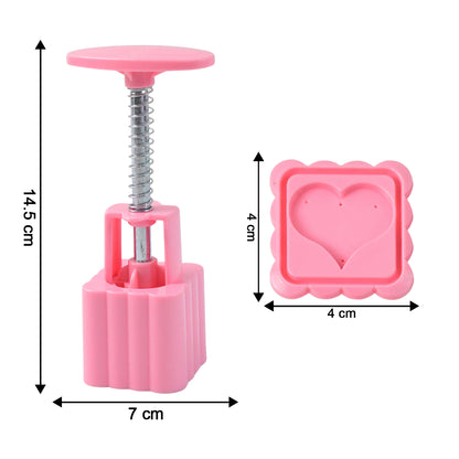Multipurpose Cookie Biscuit Stamp Mold Set With Press Handle - Zidbik