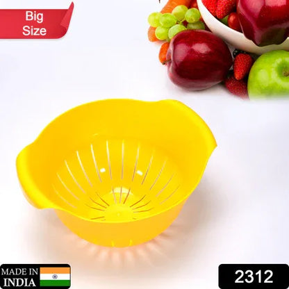 2312 Plastic Fruits Vegetable Noodles Pasta Washing Bowl Strainer - Zidbik